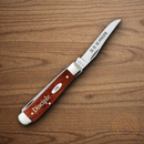 Case XX Disciple Pocket Knife Stainless Steel Blades Red Chestnut Smooth Bone Handle