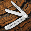 Case XX Mini Trapper Pocket Knife Stainless Steel Blades Natural Bone Handle 60869