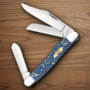 Case XX Stockman Pocket Knife Stainless Steel Blades Blue Sycamore Wood Handle