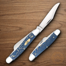 Case XX Stockman Pocket Knife Stainless Steel Blades Blue Sycamore Wood Handle