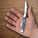 Case XX Stockman Pocket Knife Stainless Steel Blades Blue Sycamore Wood Handle