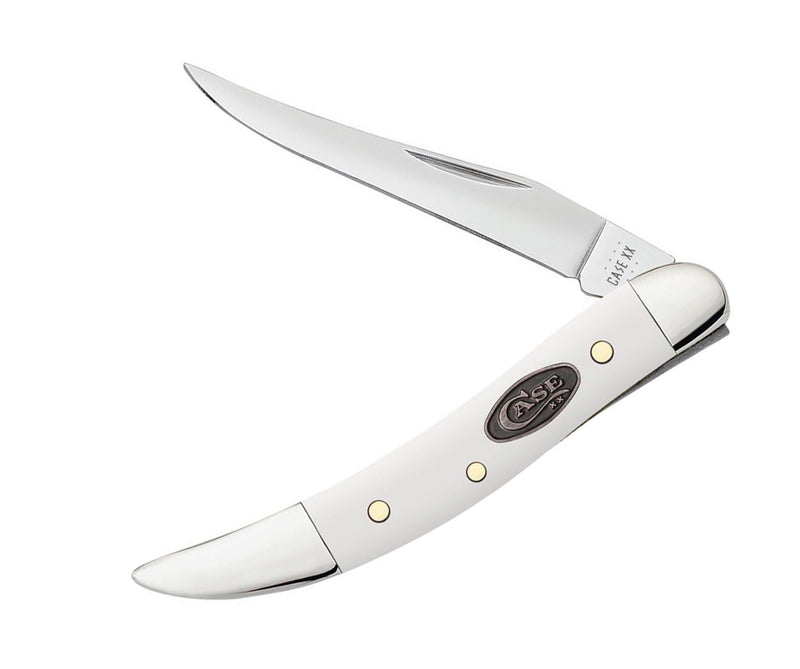 Case XX Toothpick Folding Knife Stainless Steel Long Clip Blade White Smooth Synthetic Handle 63964 -Case Cutlery - Survivor Hand Precision Knives & Outdoor Gear Store