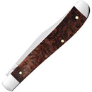 Case XX Slimline Trapper Folding Knife Stainless Steel Clip Blade Maple Burl Handle 64063 -Case Cutlery - Survivor Hand Precision Knives & Outdoor Gear Store