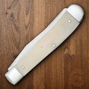 Case XX Patriotic Trapper Pocket Knife Stainless Steel Blades Natural Smooth Bone 64132