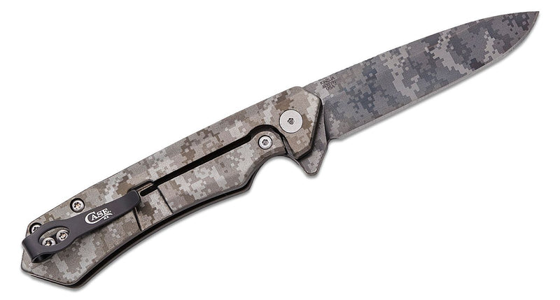 Case XX Kinzua Framelock Folding Knife 3.75" CPM-S35VN Steel Spear Point Blade OD Green Digital Camo Aluminum Handle 64635 -Case Cutlery - Survivor Hand Precision Knives & Outdoor Gear Store