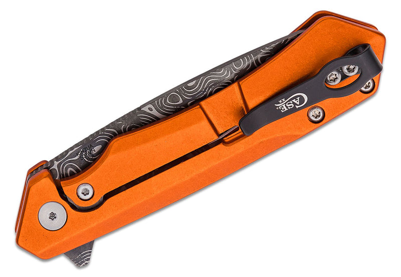 Case XX Kinzua Framelock Folding Knife 3.75" CPM-S35VN Steel Spear Point Blade Orange Stonewashed Aluminum Handle 64644 -Case Cutlery - Survivor Hand Precision Knives & Outdoor Gear Store