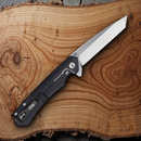 Case XX Kinzua Framelock Folding Knife 3.75" S35VN Steel Tanto Blade Black Aluminum Handle