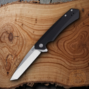 Case XX Kinzua Framelock Folding Knife 3.75" S35VN Steel Tanto Blade Black Aluminum Handle