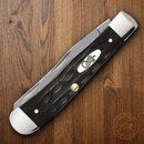 Case XX Trapper Pocket Knife Stainless Blades Jigged Natural Buffalo Horn Handle