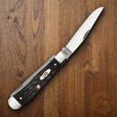 Case XX Trapper Pocket Knife Stainless Blades Jigged Natural Buffalo Horn Handle