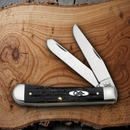 Case XX Trapper Pocket Knife Stainless Blades Jigged Natural Buffalo Horn Handle