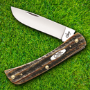 Case XX Sod Buster Folding Knife Stainless Steel Skinner Blade Bonestag Handle