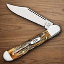Case XX Mini Copperlock Folding Knife Stainless Steel Blade Bonestag Handle