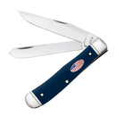 Case XX Trapper Pocket Knife Stainless Steel Clip And Spey Blades Navy Blue Smooth Synthetic Handle 71231 -Case Cutlery - Survivor Hand Precision Knives & Outdoor Gear Store