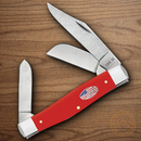Case XX Lg Stockman American Workman Pocket Knife Carbon Steel Clip / Sheepsfoot And Spey Blades Smooth Red Synthetic Handle