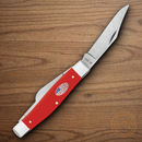 Case XX Lg Stockman American Workman Pocket Knife Carbon Steel Clip / Sheepsfoot And Spey Blades Smooth Red Synthetic Handle