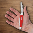 Case XX Lg Stockman American Workman Pocket Knife Carbon Steel Clip / Sheepsfoot And Spey Blades Smooth Red Synthetic Handle