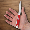 Case XX American Workman Pocket Knife Carbon Steel Blades Red Synthetic Handle