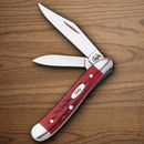 Case XX Cutlery Peanut Pocket Knife Stainless Steel Blades Red Jigged Bone Handle 00781