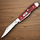 Case XX Cutlery Peanut Pocket Knife Stainless Steel Blades Red Jigged Bone Handle 00781