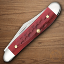 Case XX Cutlery Peanut Pocket Knife Stainless Steel Blades Red Jigged Bone Handle 00781