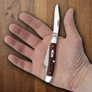Case XX Cutlery Medium Stockman Pocket Knife Stainless Blades Red Jigged Bone Handle 00786