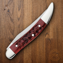 Case XX Small Texas Toothpick Folding Knife 2.25" Stainless Steel Long Clip Blade Red Jigged Bone Handle 00792