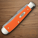 Case XX Trapper Pocket Knife Stainless Steel Blades Orange Synthetic Handle 80500