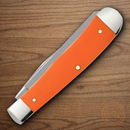 Case XX Trapper Pocket Knife Stainless Steel Blades Orange Synthetic Handle 80500