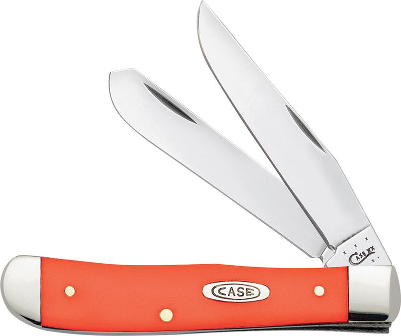 Case XX Trapper Pocket Knife Stainless Steel Blades Orange Synthetic Handle 80500 -Case Cutlery - Survivor Hand Precision Knives & Outdoor Gear Store