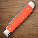 Case XX Mini Trapper Pocket Knife Stainless Steel Blades Orange Synthetic Handle