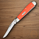 Case XX Mini Trapper Pocket Knife Stainless Steel Blades Orange Synthetic Handle