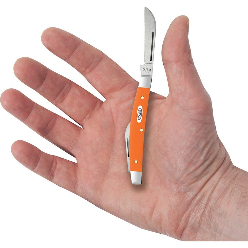 Case XX Small Congress Pocket Knife Stainless Steel Sheepsfoot And Pen Blades Orange Smooth Synthetic Handle 80516 -Case Cutlery - Survivor Hand Precision Knives & Outdoor Gear Store