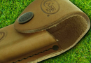 Case XX Medium Job Sheath Brown Leather Construction Fits Folding Knife Up To 4