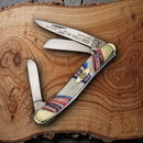 Case XX Medium Stockman Pocket Knife Stainless Blades Star Spangled Corelon Handle