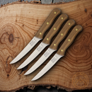 Chicago Cutlery Set Kitchen Steak Knife 4" High Carbon Steel Full Tang Blades Walnut Handles