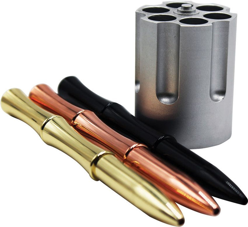 Caliber Gourmet Three Pens/Revolver Holder Cast Aluminun Cylinder Set 2.75" x 2.75" x 3.5" 1062 -Caliber Gourmet - Survivor Hand Precision Knives & Outdoor Gear Store