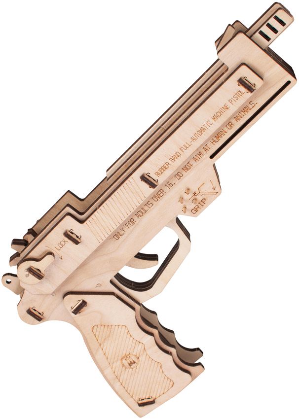 Caliber Gourmet Rubber Band Hand Gun Replica 3D Wooden Puzzle 97 Pieces P2L01HG -Caliber Gourmet - Survivor Hand Precision Knives & Outdoor Gear Store