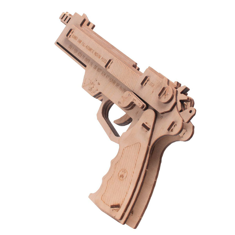 Caliber Gourmet Rubber Band Hand Gun Replica 3D Wooden Puzzle 97 Pieces P2L01HG -Caliber Gourmet - Survivor Hand Precision Knives & Outdoor Gear Store