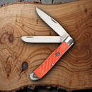 Cattleman's Cutlery Pocket Knife 3Cr13 Steel Blades Jigged Delrin / Stainless