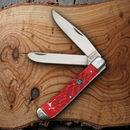 Cattleman's Cutlery Pocket Knife 3Cr13 Steel Blades Jigged Delrin / Stainless