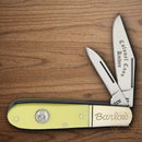 Colonel Coon Barlow Pocket Knife Stainless Steel Blade Yellow Smooth Synthetic Handle