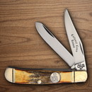 Colonel Coon Mini Trapper Pocket Knife Stainless Steel Blade Stag Handle