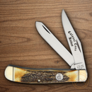Colonel Coon Trapper Pocket Knife Stainless Steel Blade Stag Handle