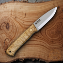 Casstrom Woodsman Fixed Knife 3.5" Sleipner Tool Steel Blade Curly Birch Handle