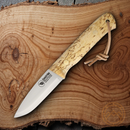 Casstrom Woodsman Fixed Knife 3.5" Sleipner Steel Full Tang Blade Curly Birch