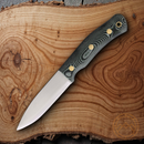 Casstrom No.10 Swedish Forest Fixed Knife 4" K720 Tool Steel Blade Green Canvas Micarta Handle