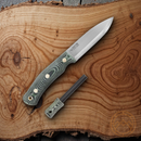 Casstrom No.10 Swedish Forest Fixed Knife 4" K720 Tool Steel Blade Green Canvas Micarta Handle