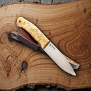 Casstrom No 10 Forest Fixed Knife 3.88" K720 Steel Full Blade Curly Birch Handle
