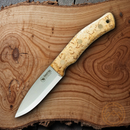 Casstrom No 10 Forest Fixed Knife 3.88" K720 Steel Full Blade Curly Birch Handle